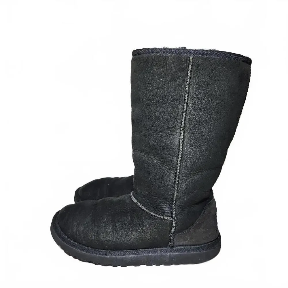UGG Classic Tall Women’s Black 4 Winter Boot Cozy Shearling